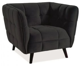 Castello 1 Velvet fotel fekete