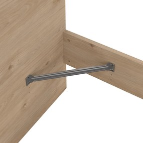 Natúr színű egyszemélyes ágy tölgyfa dekorral 90x190 cm Naia – Tvilum