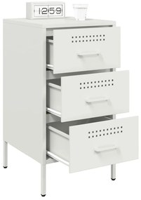 2 db fehér acél éjjeliszekrény 36 x 39 x 68 cm