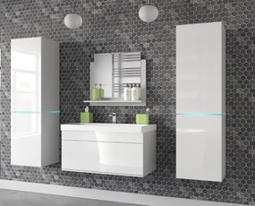 Venezia Alius A31 fürdőszobabútor szett + mosdókagyló + szifon (magasfényű fehér)
