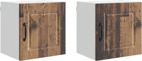 vidaXL Konyhaszekrény polcokkal 2 pcs Öreg fa 40 x 31 x 40 cm Faanyag