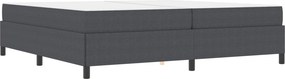 vidaXL Ágykeret matracmal Sötétszürke 200 x 200 cm szövet