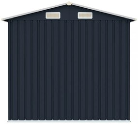 antracitszürke horganyzott acél kerti fészer 205 x 129 x 183 cm