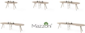 Mazzoni Ovális bővíthető étkezőasztal EXPANSO Kasmír