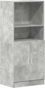 vidaXL betonszürke szerelt fa konyhaszekrény 57 x 41,5 x 131,5 cm