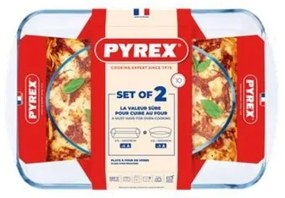2 db-os PYREX sütőtál szett, 3,7 l és 2,2 l