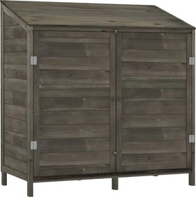 vidaXL antracitszürke tömör fenyőfa kerti fészer 102 x 52 x 112 cm