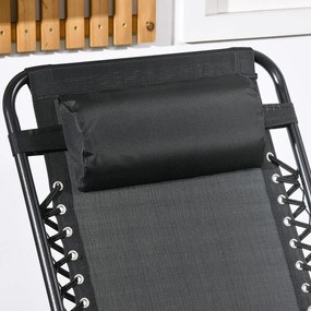 Outsunny kültéri összecsukható hintaszék párnával, időjárásálló 120 kg-ig fekete