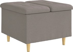 vidaXL Tároló oszmán párnával Tópszínű 60 x 60 x 45 cm szövet