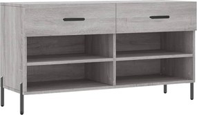 vidaXL szürke sonoma színű szerelt fa cipőpolc 102 x 35 x 55 cm