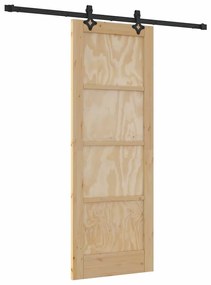 Tolóajtó Természetes és fekete 73.5 x 198.5 cm