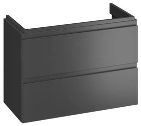 Cersanit Moduo Slim, falra akasztható mosdószekrény 80x38x57 cm, antracit matt, S590-089