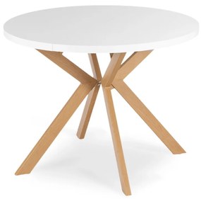 Bővíthető Étkezőasztal Fehér/Tölgy Színben. LUKAS 100-250 cm