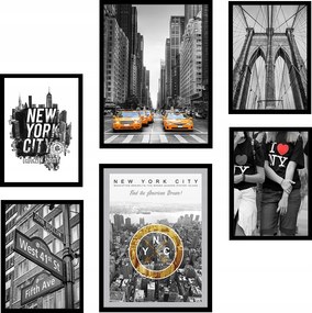 Extra Szett 6db-os Képek Poszterek keretben KP312