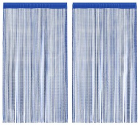 2 db kék zsinórfüggöny 100 x 250 cm