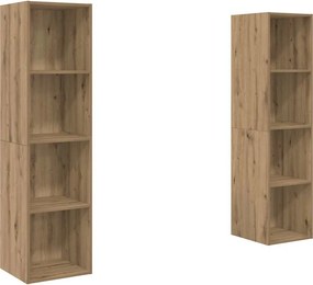 vidaXL TV szekrény garnitúra 2 pcs Barna 37 x 37 x 142,5 cm Faanyag