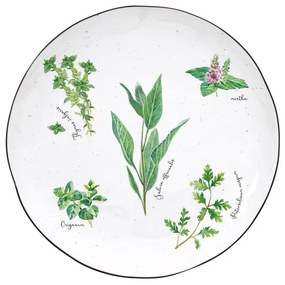 Porcelán desszertes tányér - Herbarium