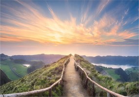 Fotótapéta Hegyek Naplemente Tájkép Panoráma 250x175 nyugodt +ragasztó