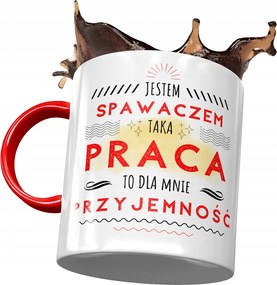 Piros Bögre Hegesztőnek Ilyen Munka Öröm Nyomtatott Fotóval