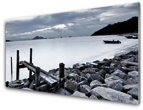 Akril üveg kép Beach Stones Landscape 100x50 cm
