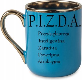 Elegáns bögre "p.i.z.d.a." humoros ajándék 330 Kék