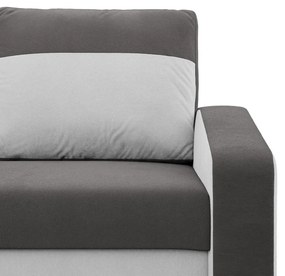 Hewlet kanapéágy, szövet anyag, bonell töltet, szürke - fehér