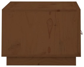 mézbarna tömör fenyőfa dohányzóasztal 80 x 50 x 35 cm