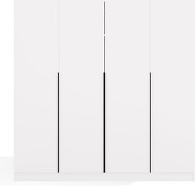 Aldabra SENSO 4D gardróbszekrény 200x56.5x200 cm, fehér-fekete