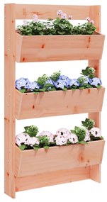 3 szintes tömör duglászfenyő fali virágtartó 60 x 18,5 x 110 cm