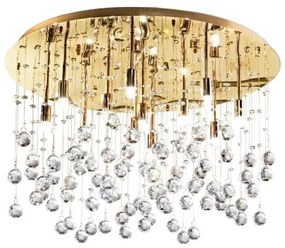Ideal Lux - LED Kristály mennyezeti lámpa MOONLIGHT 15xG9/3W/230V átm. 80 cm arany