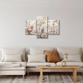 Kép - Rajz flamingókról (90x60 cm)