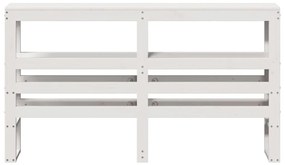 fehér tömör fenyőfa fejtámla polcokkal 150 cm