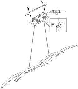 Eglo 96104 - LED Csillár LASANA 2 2xLED/14W/230V