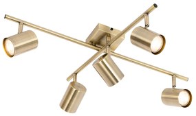 Modern mennyezeti lámpa bronz 5-lámpás állítható téglalap alakú - Jeana