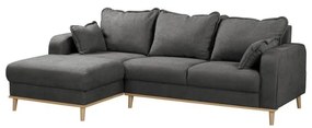 Sötétszürke sarokkanapé (bal oldali) Beata – Ropez