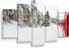 Kép - Vonat a havas tájban (150x105 cm)