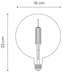 LED Dimmelhető izzó VINTAGE EDISON G180 E27/4W/230V 2700K