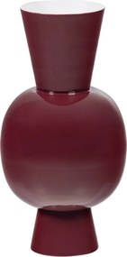 Borvörös fém váza (magasság 38 cm) Auri – WOOOD