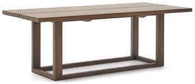 Natúr színű teakfa étkezőasztal 100x220 cm Sashi – Kave Home