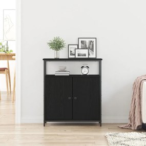 Oldalszekrény Fekete tölgy 70x30x80 cm Műanyag