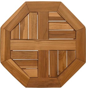 vidaXL tömör tíkfa nyolcszögletű asztallap 40 x 40 x 2,5 cm