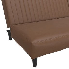 vidaXL kétszemélyes barna műbőr dívány