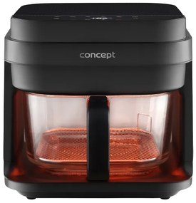 Concept FR5500 - Forró levegős sütő GLASS &amp; FAST 5,5 l 1200W/230V fekete