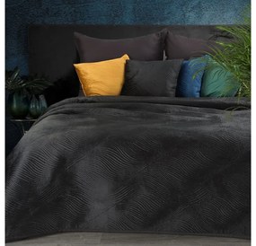 Ria5 bársony ágytakaró Fekete 170x210 cm