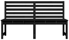 fekete tömör fenyőfa kerti pad 157,5 cm
