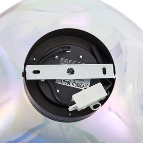 Design mennyezeti lámpa fekete szivárványos üveggel - Gemma