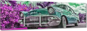 Vászonkép 60x20 Klasszikus autó türkizben