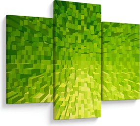 Sárgászöld kockák képe (90x60 cm)