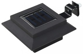 12 db fekete négyzet alakú kültéri napelemes LED lámpa 12 cm
