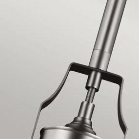 Feiss FE-HOBSON-P-M-SN - Csillár rúdon HOBSON 1xE27/60W/230V ezüst